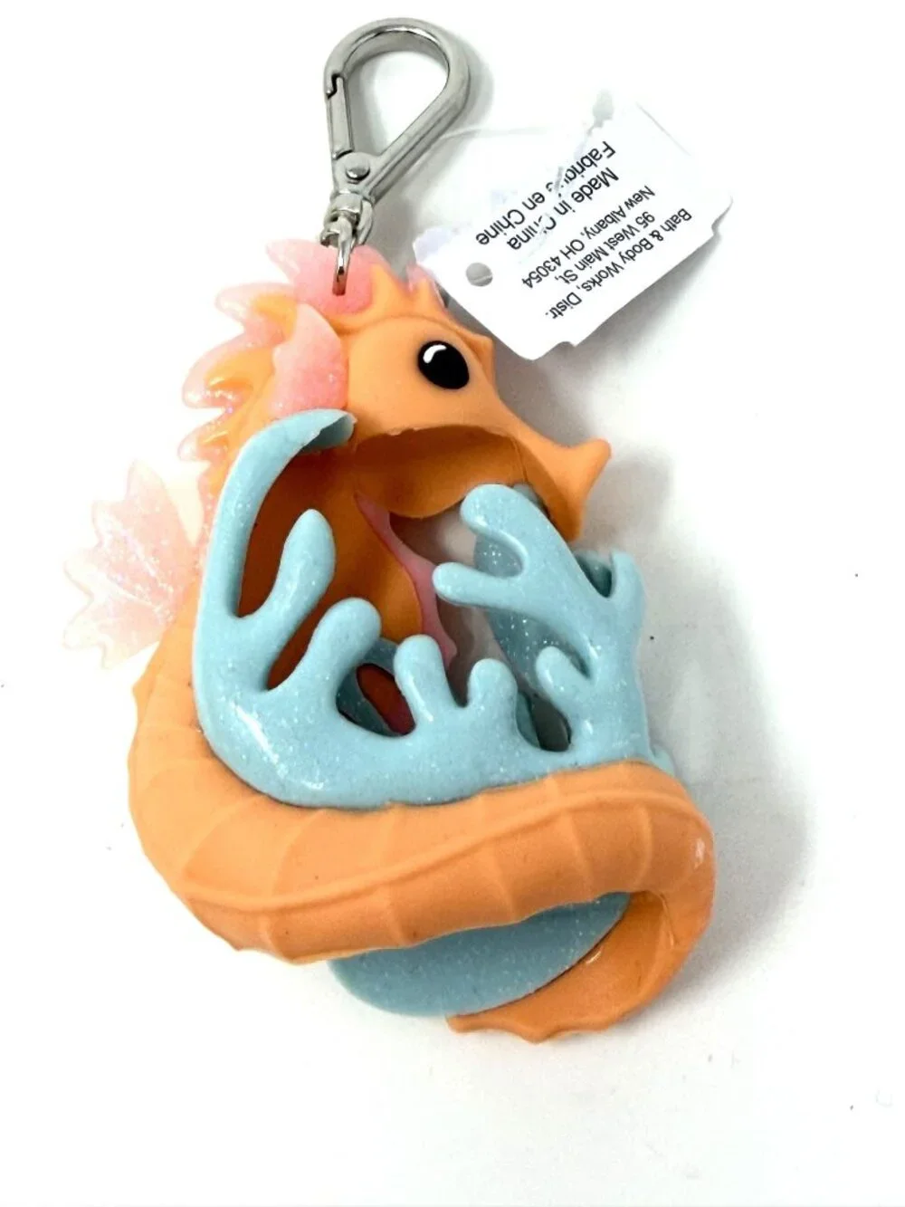 Bath & Body Works Seahorse Coral Tropical PocketBac Holder Clip Accessory Charm